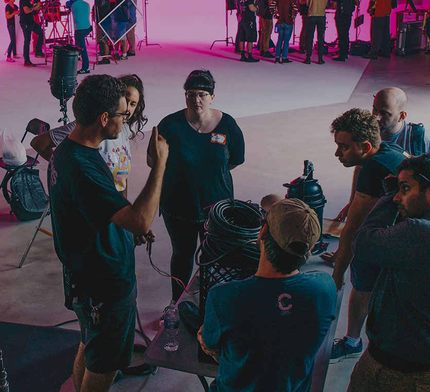 Film Students Observing Instructor
